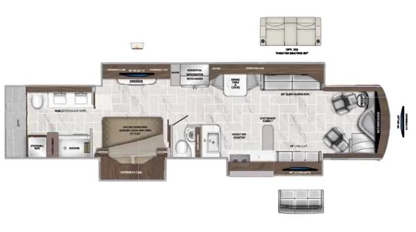 American Coach American Eagle 45K floor plan