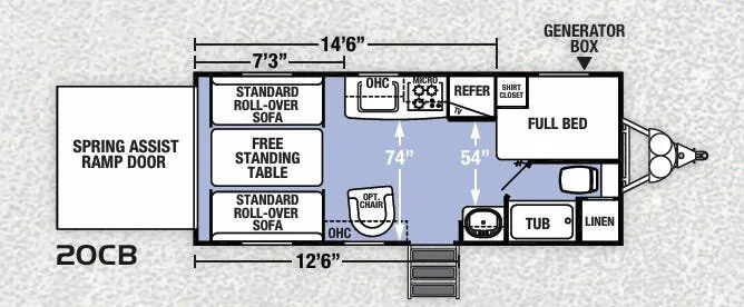 Forest River XLR Boost 20CB floor plan