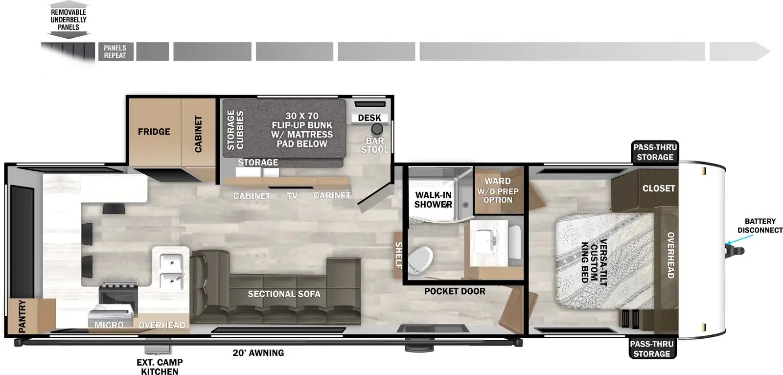 Forest River Wildwood 29VIEW floor plan