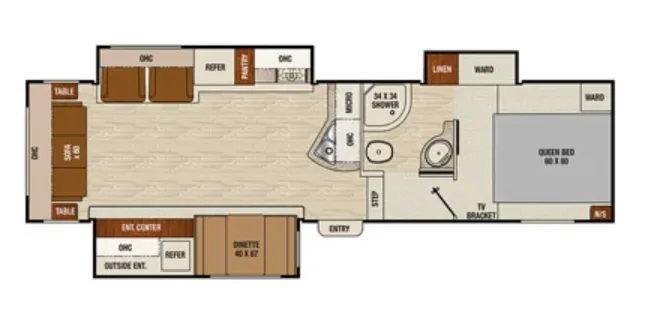 Coachmen Chaparral Lite 29 RLS floor plan