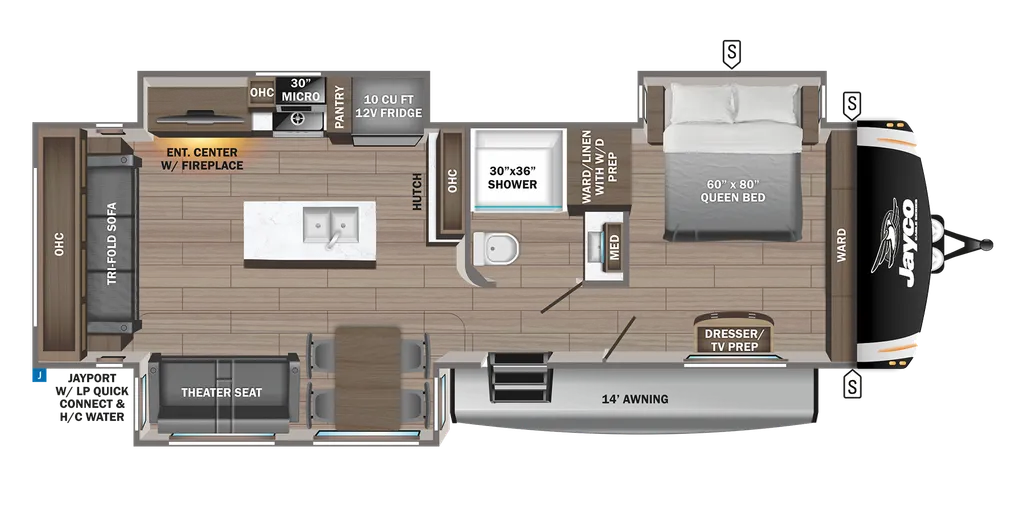 2024 Jayco Eagle Travel Trailers 294CKBS floor plan