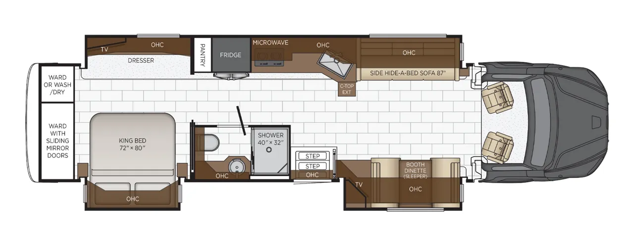 Newmar Super Star 4061 floor plan
