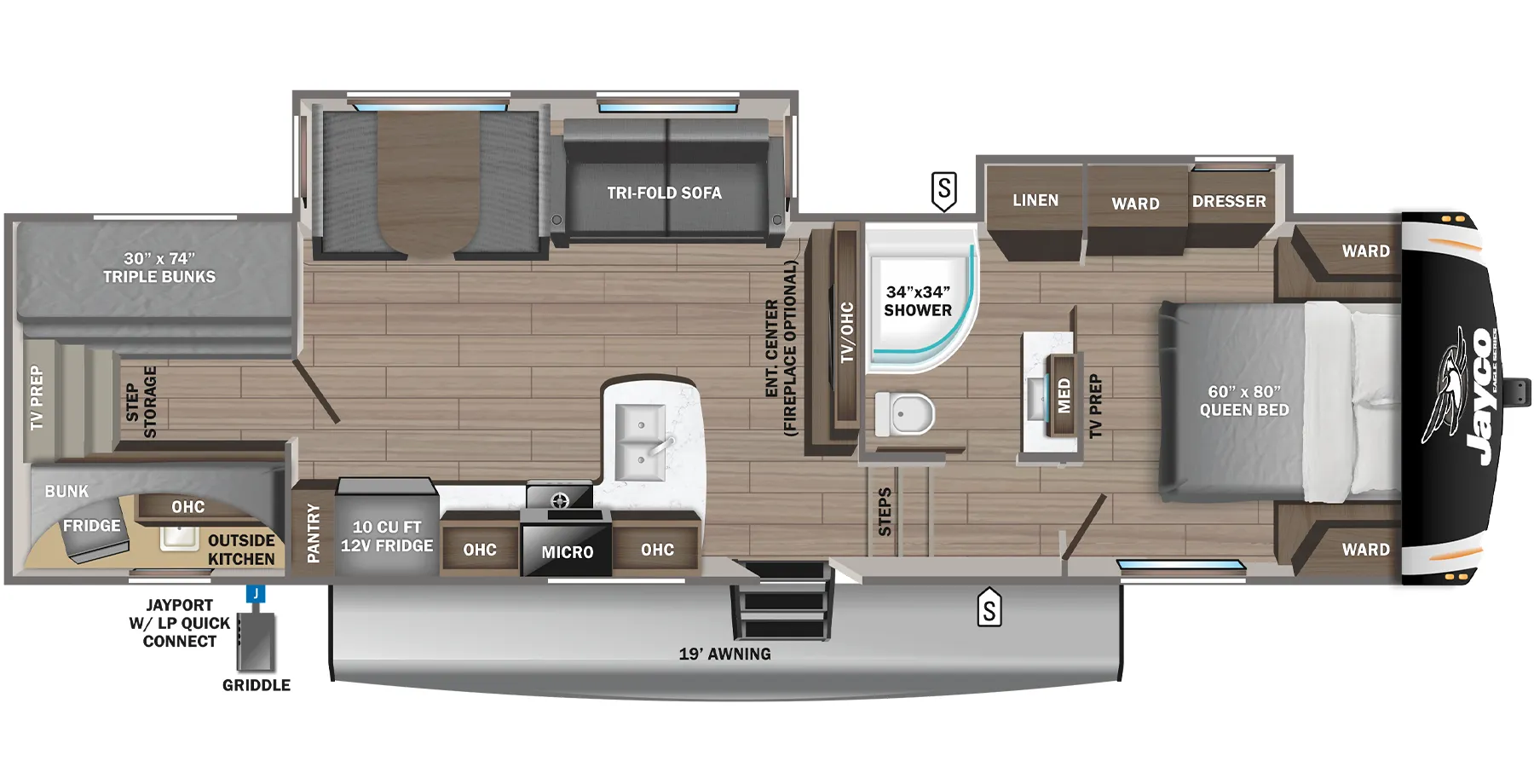 Jayco Eagle HT 29.5BHOK floor plan