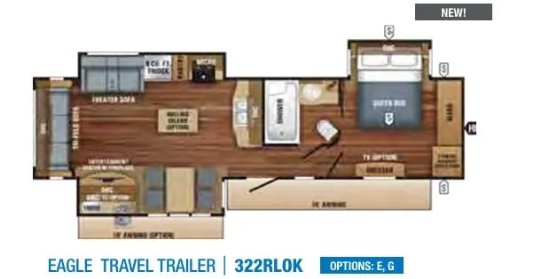 2018 Jayco Eagle 322RLOK floor plan