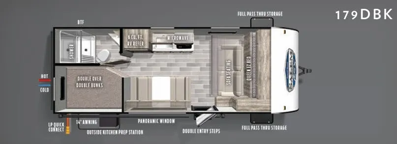 Forest River Salem FSX 179DBK floor plan