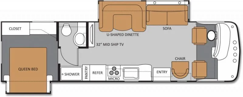 2013 Thor Motor Coach Windsport 32A - Floor plan