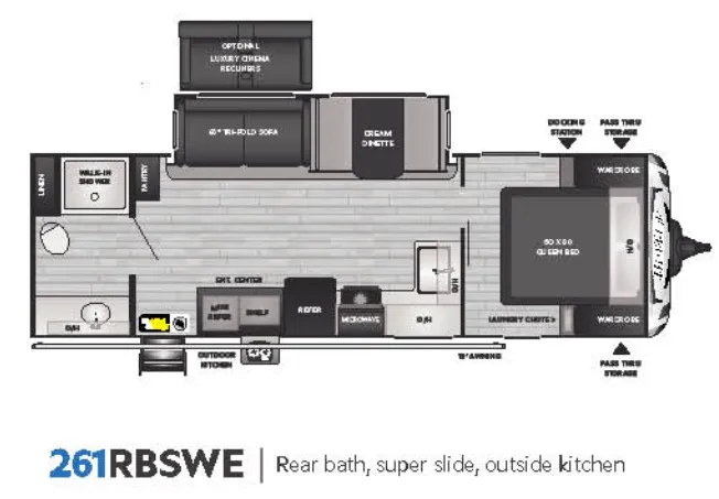 Keystone Bullet 261RBSWE floor plan