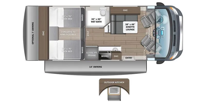 2025 Entegra Coach Condor 22T floor plan