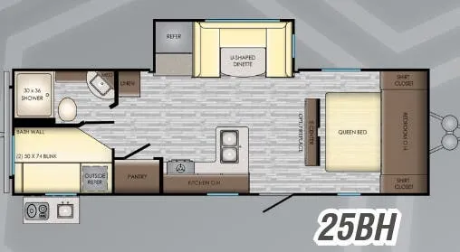 CrossRoads Volante 25BH floor plan