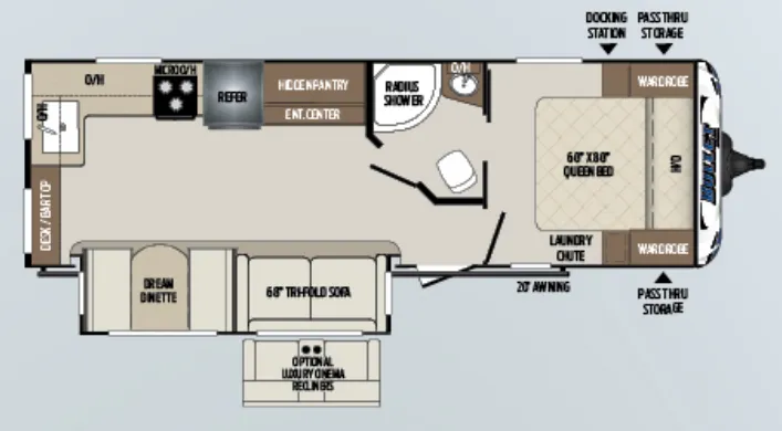 Keystone Bullet 258RKSWE floor plan