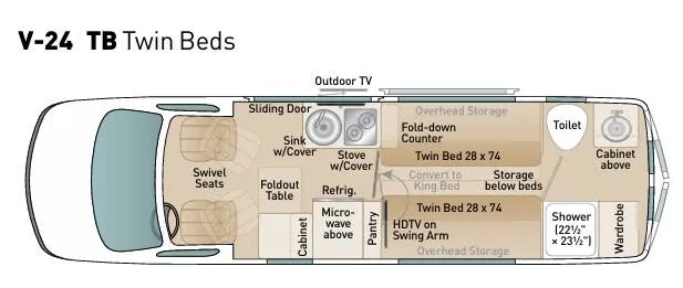 Coach House Arriva 24 TB floor plan