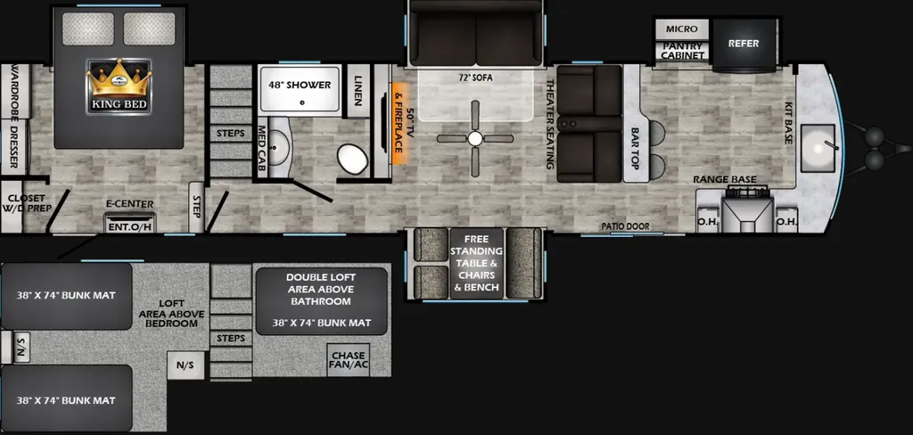 2025 CrossRoads Redwood Regency 3881FKL floor plan