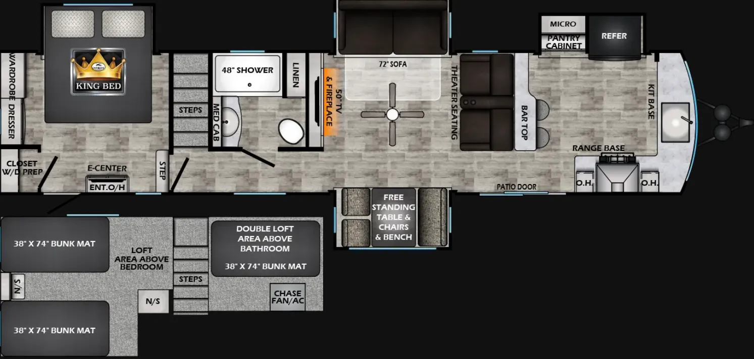 2025 CrossRoads Redwood Regency 3881FKL - Floor plan