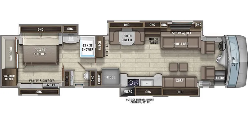 Entegra Coach Cornerstone 45X floor plan