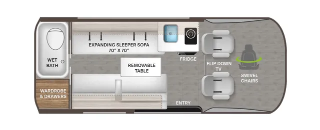 Thor Motor Coach Tranquility 19A floor plan