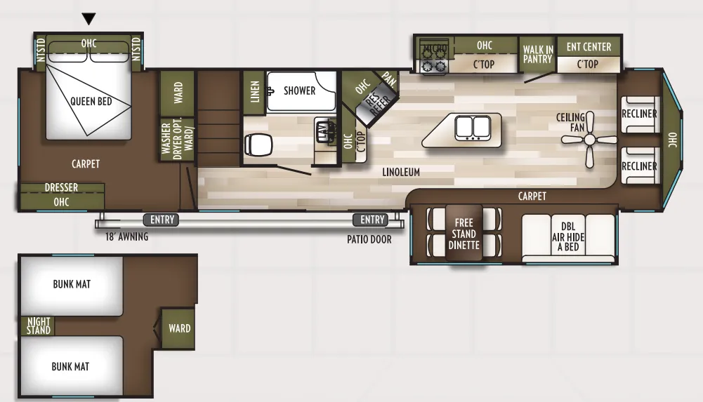 Forest River Wildwood Lodge 4092BFL floor plan