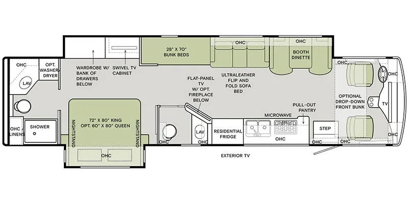 2023 Tiffin Open Road Allegro 36 UA floor plan