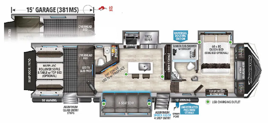 Grand Design Momentum M-Class 381MS exterior