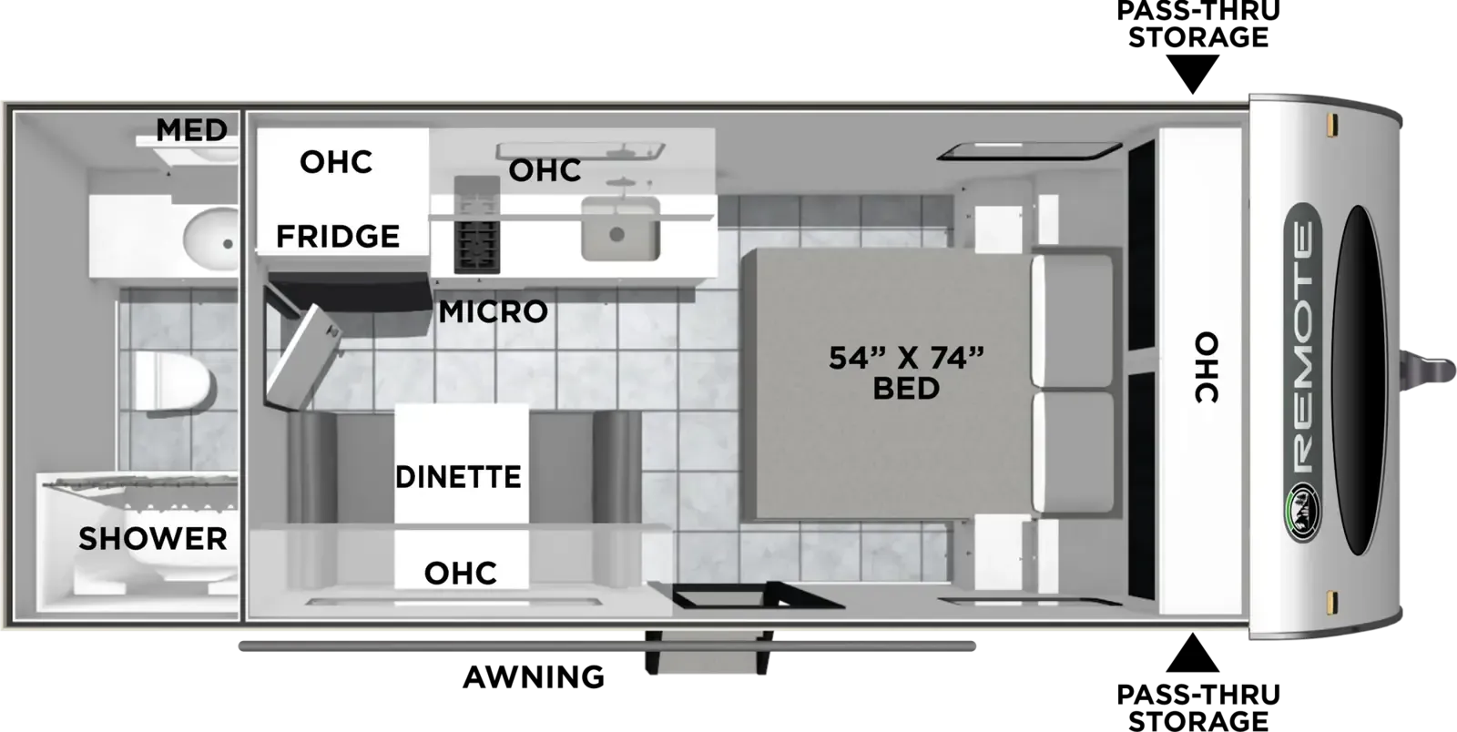 2027 Coachmen Remote 17R - Floor plan