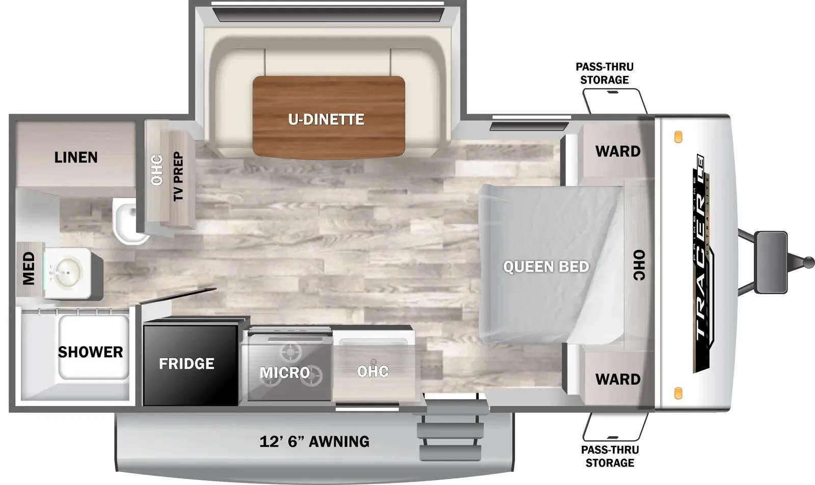 Prime Time Tracer 190RB floor plan