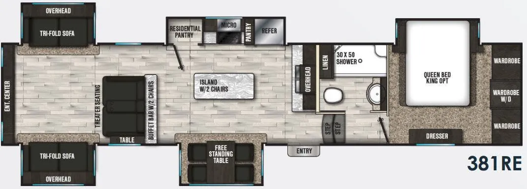 Shasta Phoenix 381RE floor plan