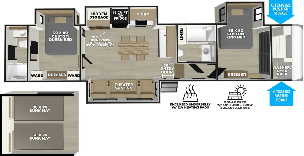 2027 Forest River Salem Hemisphere 376FAM floor plan
