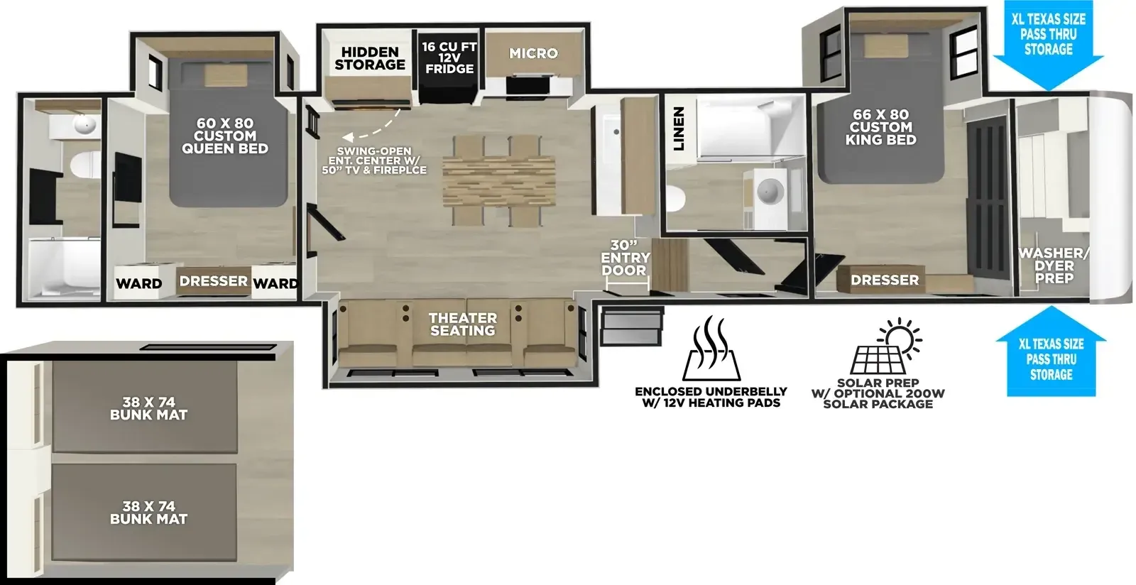 2027 Forest River Salem Hemisphere 376FAM - Floor plan