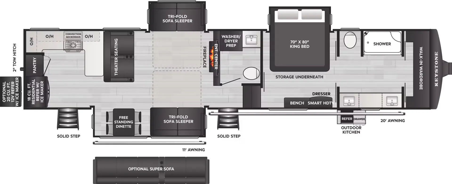 Keystone Alpine 3910RK floor plan