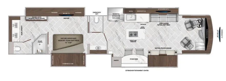 American Coach American Eagle 45E floor plan