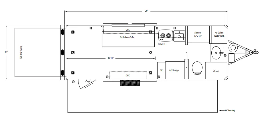 Sundowner TrailBlazer Toy Box 2069 floor plan