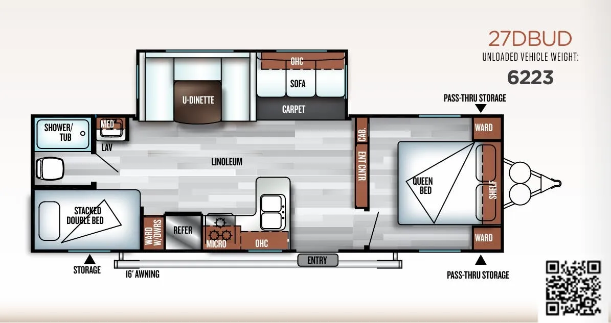 Forest River Salem 27DBUD floor plan