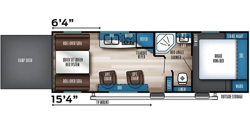 2022 Forest River Vengeance Rogue 25V - Floor plan