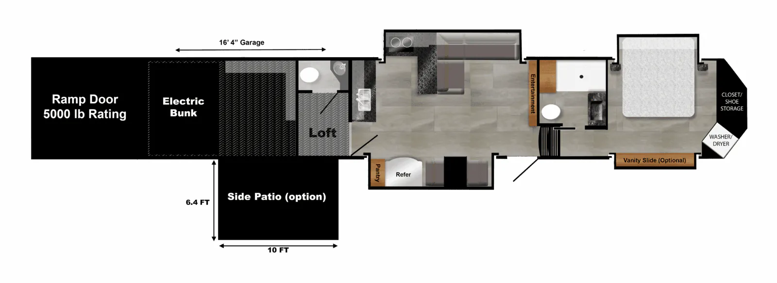 Luxe Regent 49RH floor plan