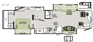 2016 Tiffin Allegro Bus 40 AP floor plan