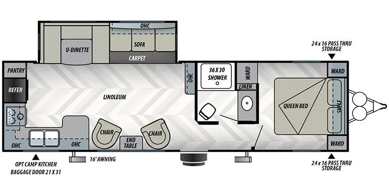 Forest River EVO Elite 2791RK floor plan