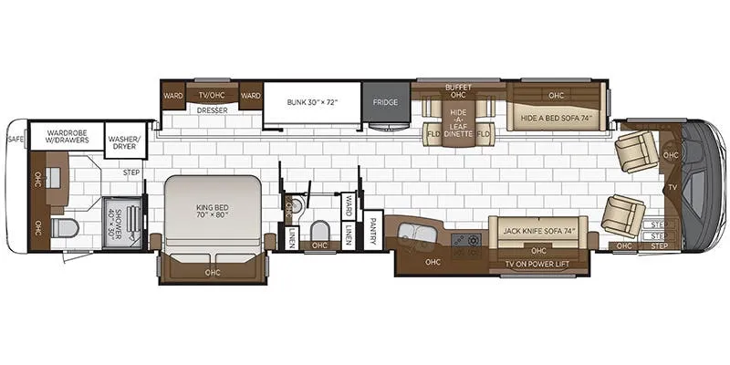Newmar Mountain Aire 4535 floor plan