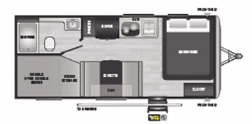 2022 Keystone Springdale Mini 2010BH - Floor plan