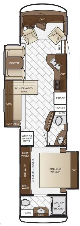 2016 Newmar Canyon Star 3710 floor plan