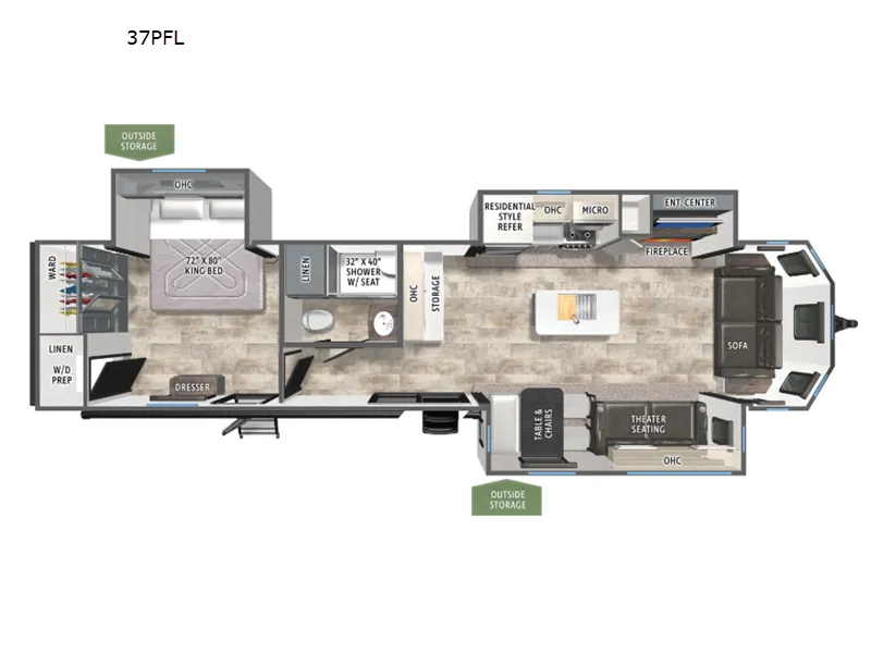2026 Forest River Puma Vista 37PFL floor plan