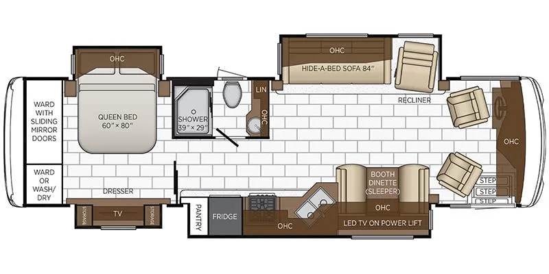 Newmar Ventana 3412 floor plan