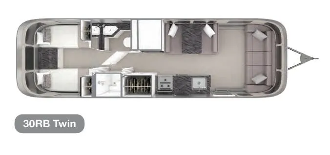 Airstream Classic 30RB Twin floor plan