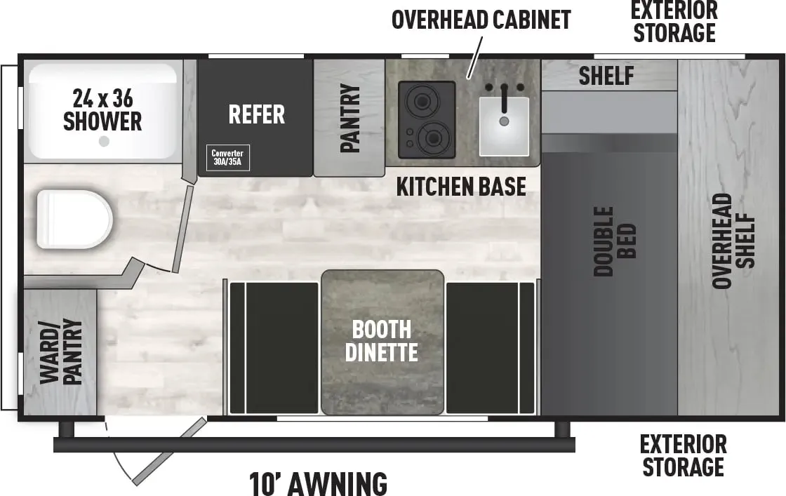 Coachmen Clipper Travel Trailers 16CFB floor plan