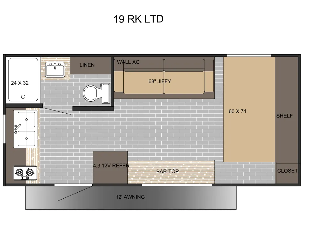 2026 Sunset Park RV Sun Lite 19RK LTD floor plan