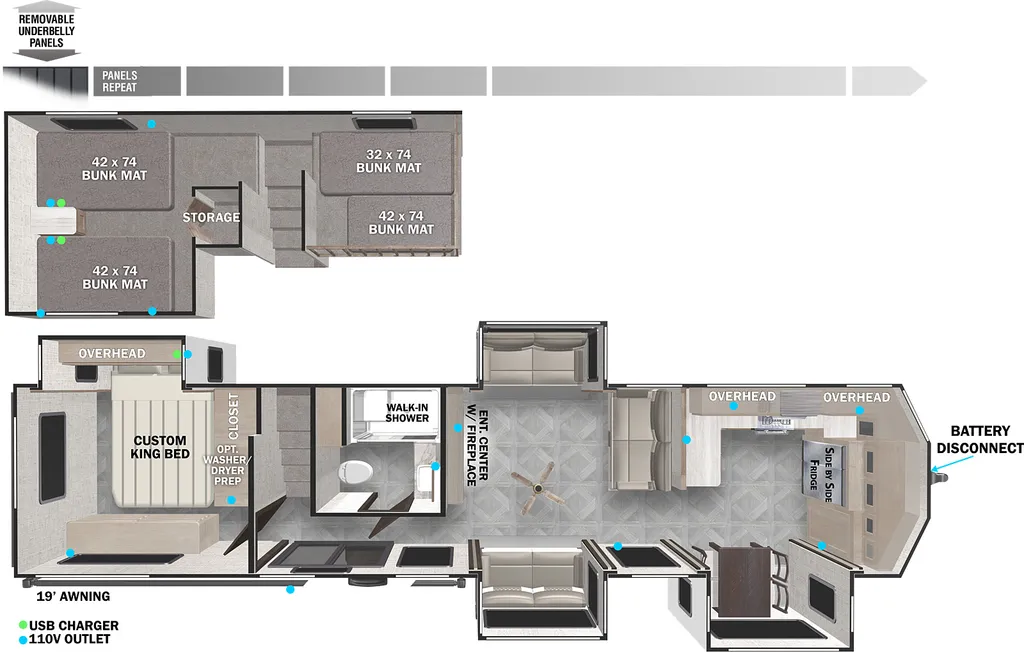 2023 Salem Grand Villa 42FK floor plan