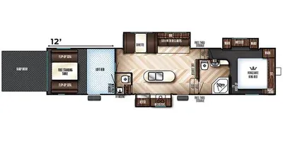 2018 Forest River RV VENGENCE 377V floor plan
