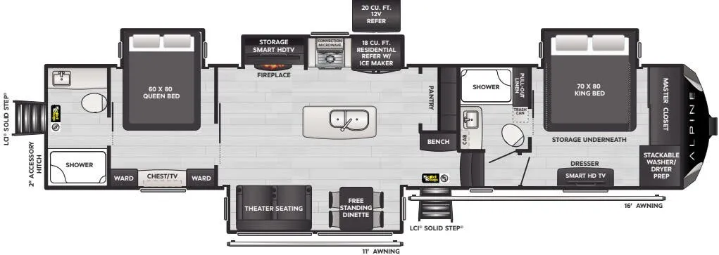 2024 Keystone Alpine 3912DS - Floor plan