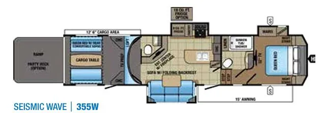Jayco Seismic Wave 355W floor plan