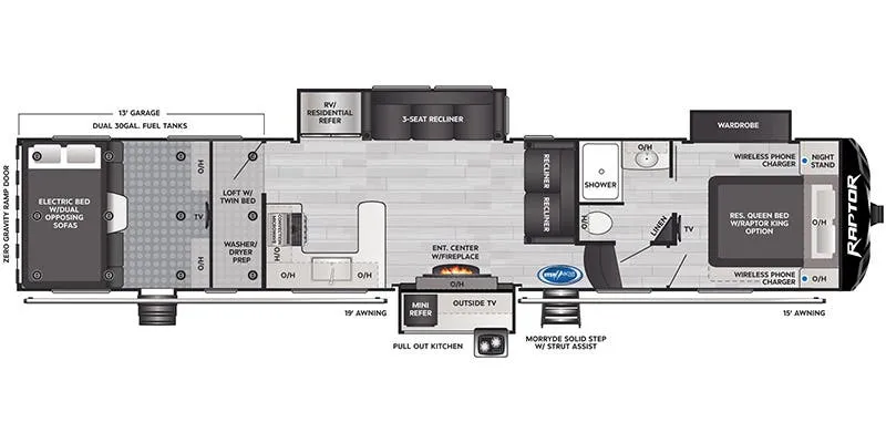 Keystone Raptor 423 floor plan