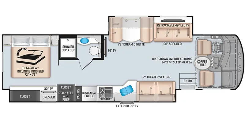 2022 Thor Motor Coach Miramar 35.2 - Floor plan
