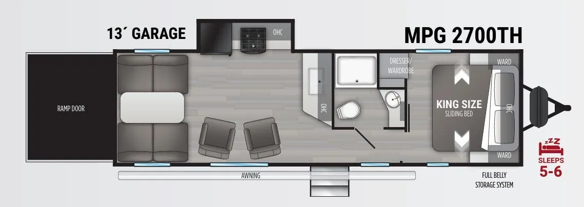 Cruiser RV MPG 2700TH floor plan